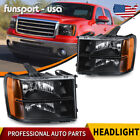 Headlights Fit For 2007-2013 Gmc Sierra 1500 2007-2014 2500hd 3500hd Replacement