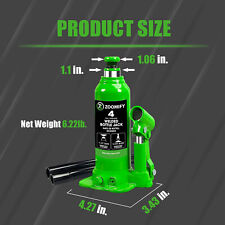 Zoomify 4 Ton 8800 Lbs Hydraulic Bottle Jack With Storage Casegreen