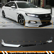 For 2018-2020 10th Honda Accord White Pearl Yofer Front Bumper Lip Splitter Kit