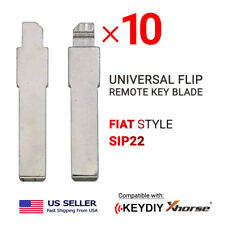 10x New Uncut Universal Flip Remote Key Blade Fiat Style Sip22