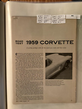 Lbvette66 Article Road Test 1959 Corvette January 1959 4 Page
