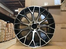 19x8.5 19x9.5 Staggered 5x112 Black Machined Wheels Fit Mercedes Benz Set Of 4