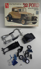 Original Vintage Amt 32 Ford Model Car Kit Box Parts 5 Window Coupe Rods T147