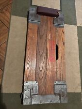 Vintage Heavy Duty Matco Creeper Wooden Floor Rolling Tray Cart