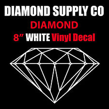 Diamond Supply Company 8 White Vinyl Decal Sticker - Free Shipping