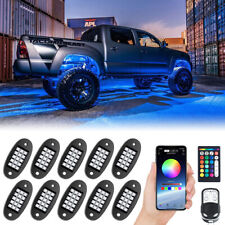 Mustwin Led Rock Lights Car Underglow Rgb 10 Pods Dreamcolor Light Kit Dimmable