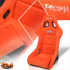 Nrg Frp-302or-ultra Orange Alcantara Large Prisma Fixed Back Racing Bucket Seat