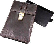 Passatore 5st Cigar Case Brown Leather Quilting Case 35 X 125 X 200 Mm
