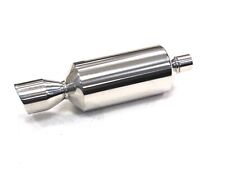 Obx Universal Round Muffler W Slated Double Wall Tanabe Tip 23 Length