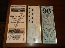 Ray Elder 96 1967 Racing Farmers Dodge Charger 124th Scale Decals Lobographix
