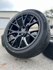 20 Gloss Black Hellcat Wheels Rims Tires Dodge Charger Challenger Srt Staggered