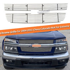 For 2004-2012 Chevy Colorado Chrome Main Upper Billet Grille Grille Insert Combo