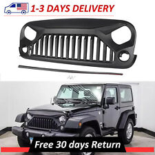 New Angry Bird Black Front Grill Grille Fits 2007-2018 Jeep Wrangler Jk