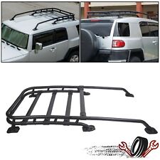 For 07-14 Fj Cruiser Black Offroad Style Roof Rack Rail Luggage Carrier Aluminum