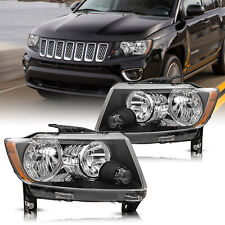 Halogen Pair Headlamp For 2011-2013 Jeep Grand Cherokee11-17 Compass Headlights