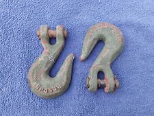 Two Crosby 12 Chain Grab Hooks Clevis Usa Free Shipping