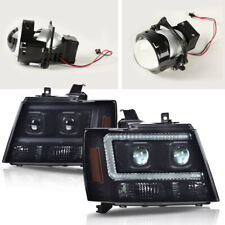 Fit For 2007-2014 Chevy Avalanche Tahoe Suburban Dual Led Projector Headlights