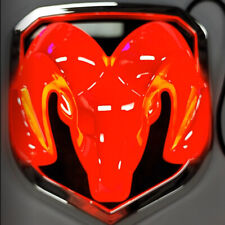 Red Led Ram Front Emblem For Dodge Ram 1500 2500 3500 Grille 2013-2018