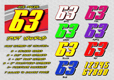 Race Car Numbers The Dirt Works Decal Kit Package Late Model Modified
