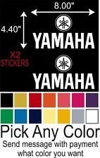Yamaha Logo Pair X2 Motorcycle Yz Yzf R1 Vinyl Decal Stickers 8 X 4.4