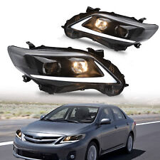 2pcs Vland Led Drl Projector Headlights For 2011-2013 Toyota Corolla Front Lamp