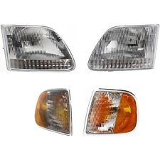 Headlights With Corner Light Set For 1997-2003 Ford F-150 97-02 Expedition 4-pcs