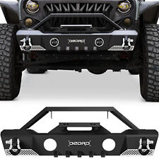Oedro Stubby Front Bumper For 2007-2018 Jeep Wrangler Jk Unlimited W D-rings
