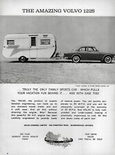 1961 Volvo 122s With Co-mo Camping Trailer Original Rare Print Ad