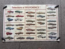 1972 Pontiac Original Large Full Line Dealership Showroom Poster.