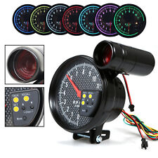 5inch 7 Color Backlit 11k Rpm Car Tachometer With Led Gaugeshift Light 12v B5w5