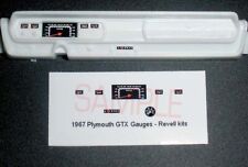 1967 Plymouth Gtx Gauge Faces For Revell Kits In 125 Scalepls Read Description