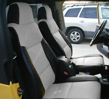 For 2003-06 Jeep Wrangler Tj Sahara S.leather Custom Fit Seat Covers Blackgrey