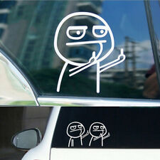 White Funny Two Middle Finger Vinyl Car Styling Sticker Window Decal Accessories