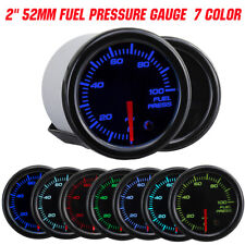 2 52mm Digital Pointer 7 Color Led 0-100 Psi Fuel Pressure Gauge Metersensor