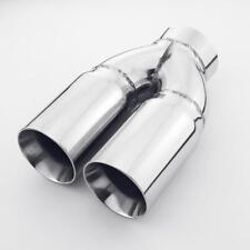 Straight Cut Dual Wall 3 Outlet 3 Inlet Stainless Steel Exhaust Tip Round