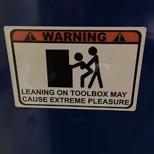 Warning Leaning Overlay Decal Matco Tool Box Cart 6 Colors To Choose From