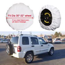 16 Spare Wheel Tire Cover 30-32 White Pu For Jeep Liberty 23570r16 23565r17