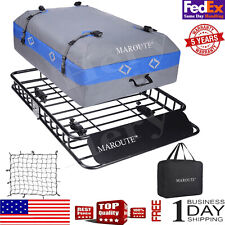 51 Roof Rack Cargo Top Luggage Holder Carrier Basket With Extension Travel New
