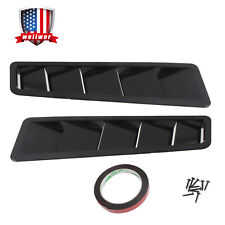 2x Blk Hood Louvers Air Intake Cooling Panel Scoop Vent Cover For Ford Mustang