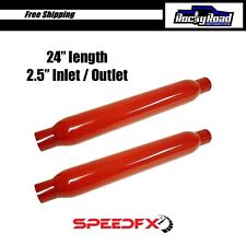 2 Glass Pack Exhaust Performance Mufflers - 24 X 2.5 Inches - Speedfx - Pair
