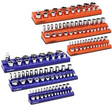 6pc Magnetic Socket Organizer Storage Holder Set 14 38 12 Metric Sae 143 Slot