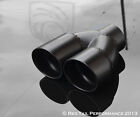 Black Exhaust Muffler Tip Dual 2.25 Od Resonated Staggered 2.25 Or 2.5 Id