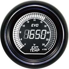 Evo 52mm Digital Pyrometer Egt Exhaust Gas Temperature Gauge F White Green Lcd