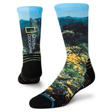 Stance Adult Black Crew Polyester National Geographic Poppy Trails Socks M 6-8.5