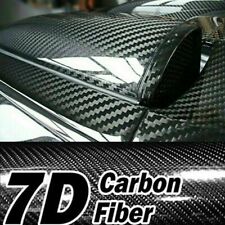 7d Premium Super Gloss Carbon Fiber Vinyl Black Wrap Bubble Free Air