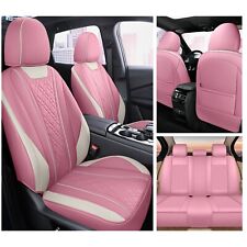 5 Car Seat Covers Full Set With Waterproof Leather Universal Fit For Most Cars