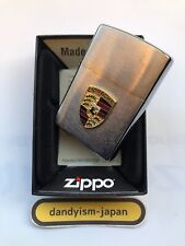 Zippo Lighter Porsche Automobile Emblem Silver W Case Fedex