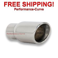 Stainless Steel Exhaust Tip Double Wall 2.25 Inlet - 3 Outlet - 7 Long