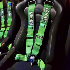 Takata Green 4 Point Snap-on 3 With Camlock Racing Seat Belt Harness Universal