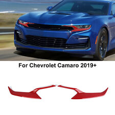 2pcs Red Front Headlight Lamp Cover Trim Accessories For Chevy Camaro 2019